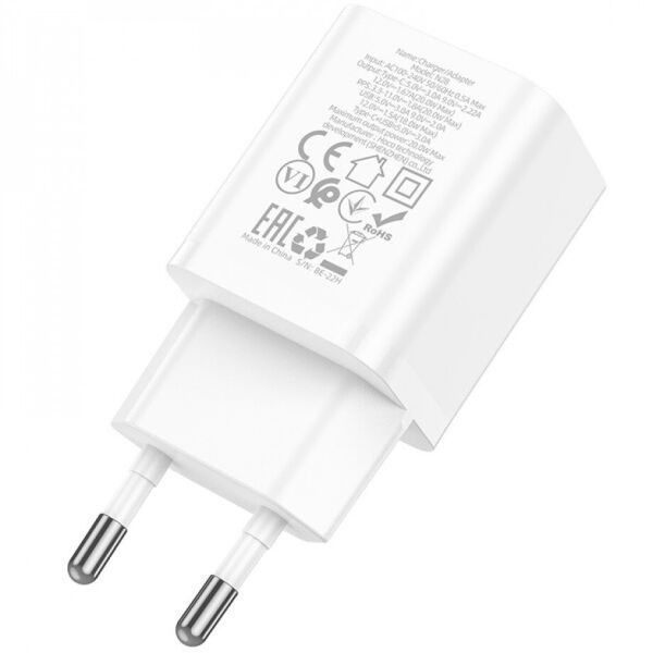 Мережевий зарядний пристрій Hoco N28 PD20W QC3.0 20W Білий 209-00269 фото