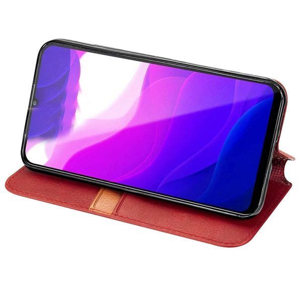 Шкіряний чохол-книжка GETMAN Cubic для Xiaomi Redmi Note 9s / Note 9 Pro / Note 9 Pro Max Червоний 555-01969 фото