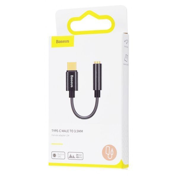 Перехідник AUX Baseus L54 Type-C to 3.5mm Black 209-00277 фото