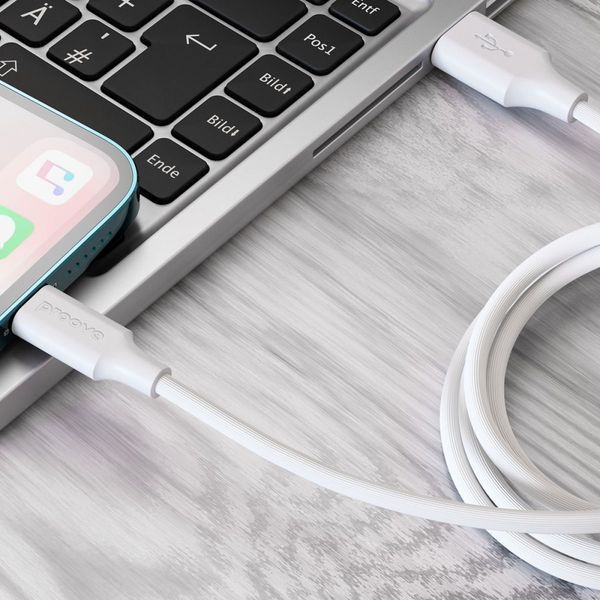 Кабель Proove Striped Silicone USB to Lightning (1m) Black CCSS00001101 фото