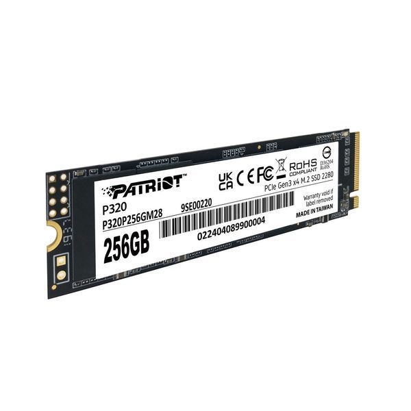 Накопитель SSD M.2 Patriot P320 256GB NVMe 2280 Gen3.0 x4 3D TLC P320P256GM28 фото