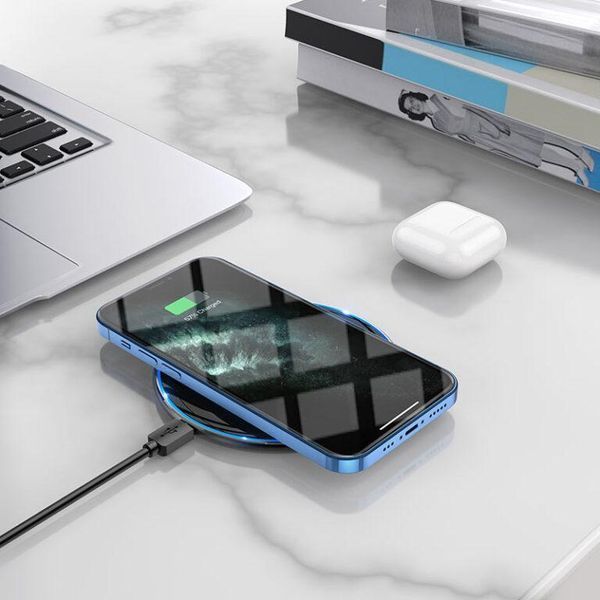 Бездротовий зарядний пристрій HOCO CW6 Pro Easy 15W charging wireless fast charger Black 6931474755032 фото