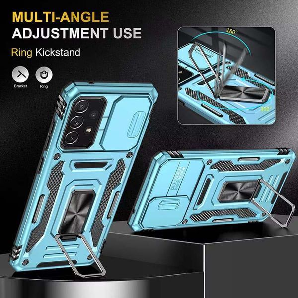 Ударостійкий чохол Camshield Army Ring для Samsung Galaxy A53 5G Light Blue 777-05130 фото