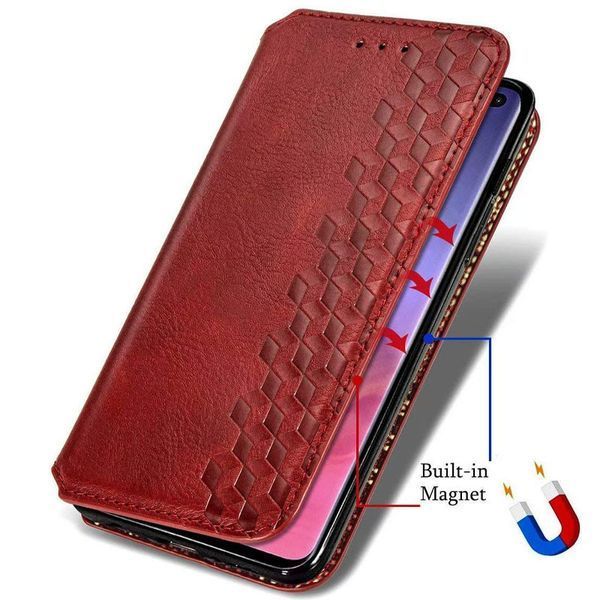 Шкіряний чохол-книжка GETMAN Cubic для Xiaomi Redmi Note 9s / Note 9 Pro / Note 9 Pro Max Червоний 555-01969 фото