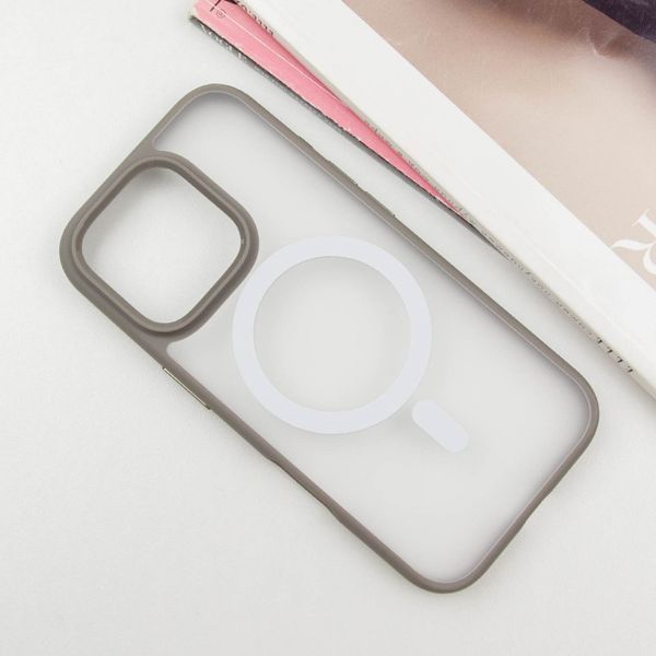 TPU+PC чохол Blueo Skin Friendly Frosted with MagSafe для Apple iPhone 16 Pro (6.3") Grey 777-07924 фото