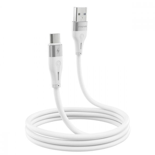 Кабель Proove Soft Silicone USB to Type-C 2.4A (1m) white 656-02595 фото