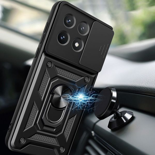 Ударопрочный чехол Camshield Serge Ring для Xiaomi Poco X6 Pro Black 777-04389 фото