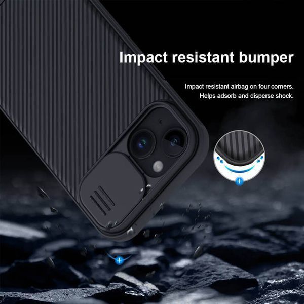 Карбоновая накладка Nillkin CamShield Pro для Apple iPhone 15 (6.1") Black 777-08127 фото