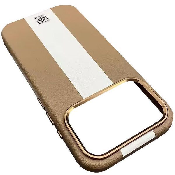Кожаный чехол Rally with MagSafe для Apple iPhone 17 Pro Max (6.9") Beige / White 777-08071 фото
