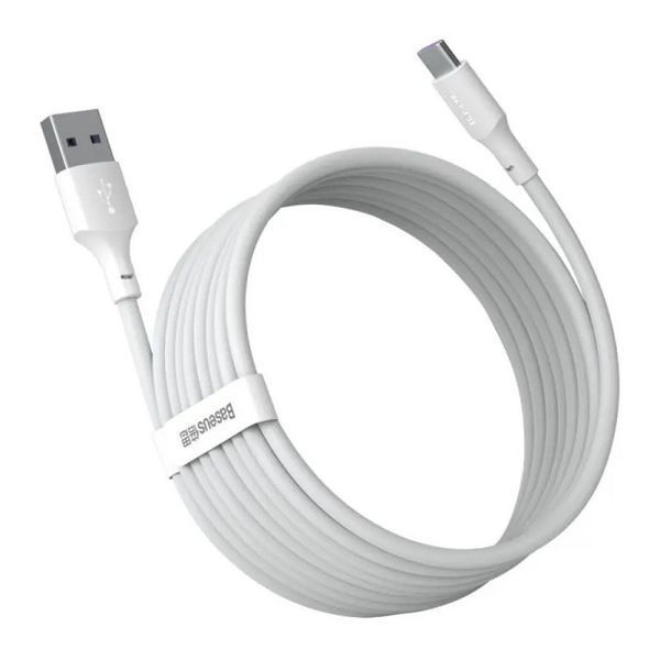 Кабель Baseus Simple Wisdom Data Cable Kit USB to Type-C 5A (2PCS/Set）1.5m White TZCATZJ-02 фото