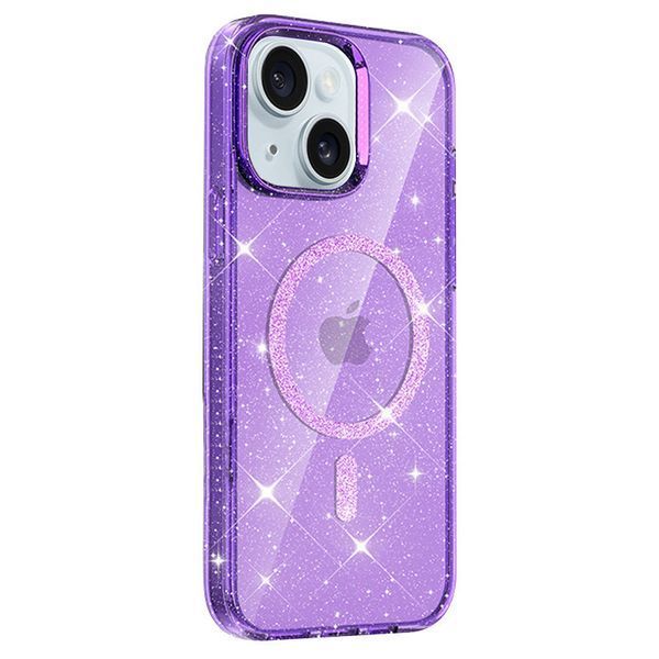 Чохол TPU Eclipse Sparkle (MagFit) для Apple iPhone 15 (6.1") Purple 214-03781 фото