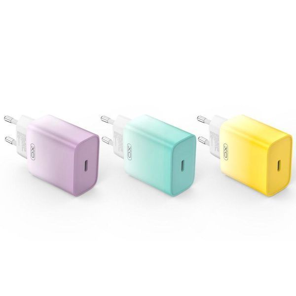 Сетевое зарядное устройство XO CE18 1Type-C PD/QC 30W Type-C to Lightning 1m Голубой 209-00353 фото