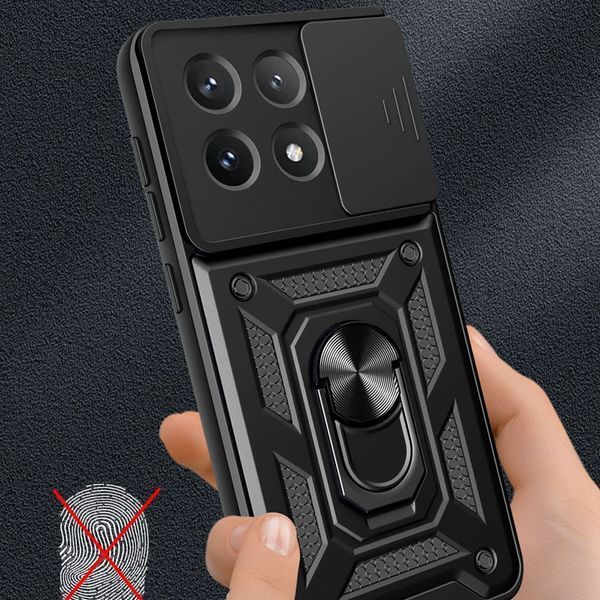 Ударопрочный чехол Camshield Serge Ring для Xiaomi Poco X6 Pro Black 777-04389 фото