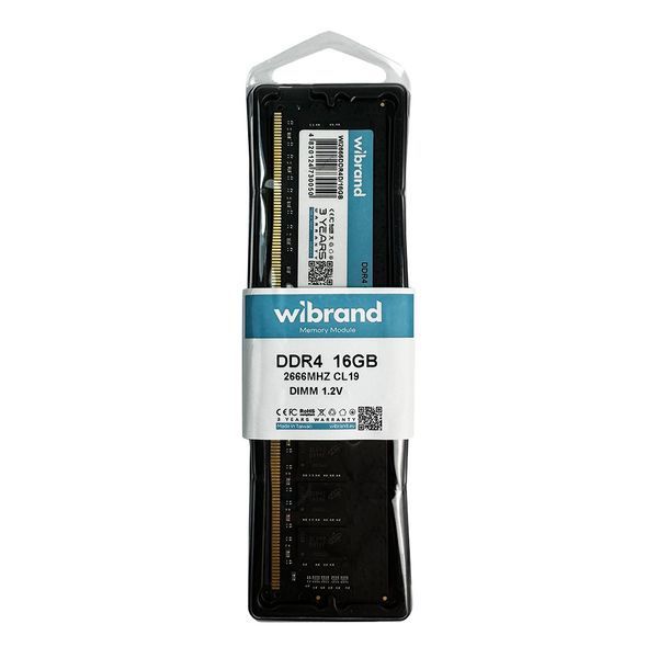 Оперативна пам'ять DDR4 Wibrand 16GB 2666MHz CL19 DIMM WI2666DDR4D/16GB фото