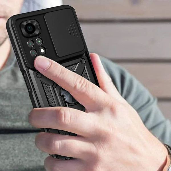 Ударопрочный чехол Camshield Serge Ring для Xiaomi Redmi Note 11 (Global) / Note 11S Black 777-04629 фото