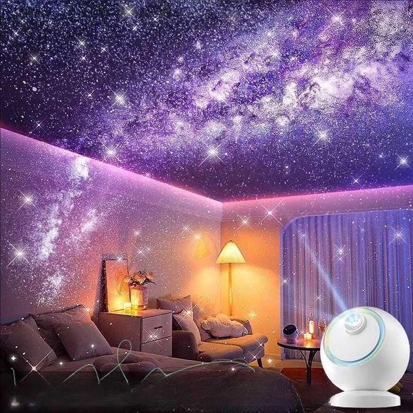 Проектор-ночник Meteor E25 with Bluetooth + 6 discs 2400 mAh White 656-03939 фото