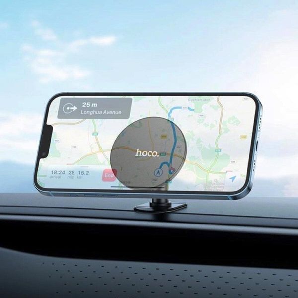 Тримач для мобільного HOCO H13 Fine jade ring magnetic car holder(center console) Black 656-00491 фото