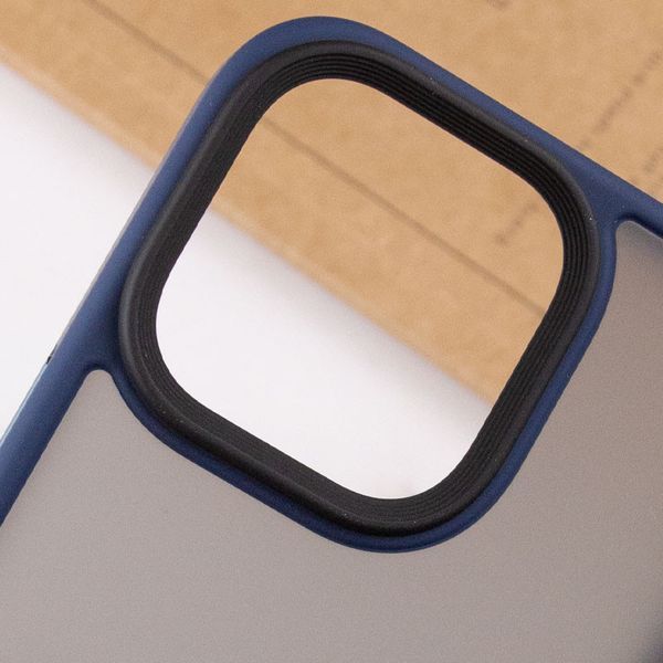 TPU+PC чехол Metal Buttons для Apple iPhone 13 Pro Max (6.7") Синий 777-08322 фото