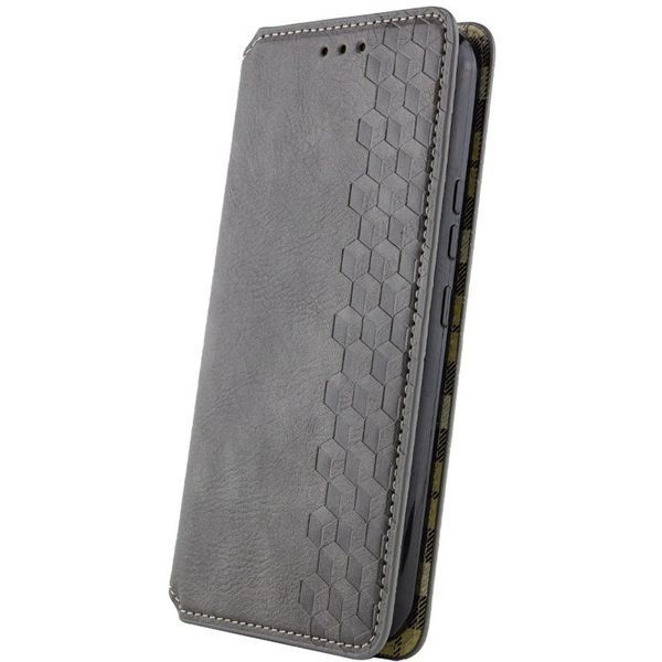 Кожаный чехол-книжка GETMAN Cubic для Samsung Galaxy M35 5G Серый 555-01665 фото