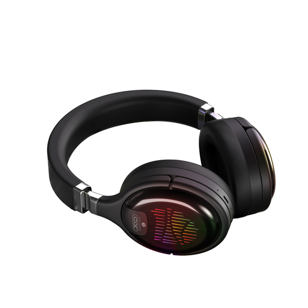 Бездротові Bluetooth-навушники XO BE18 з RGB підсвіткою Чорні 202-00112 фото