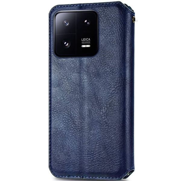 Кожаный чехол-книжка GETMAN Cubic для Xiaomi 13 Синий 555-01865 фото