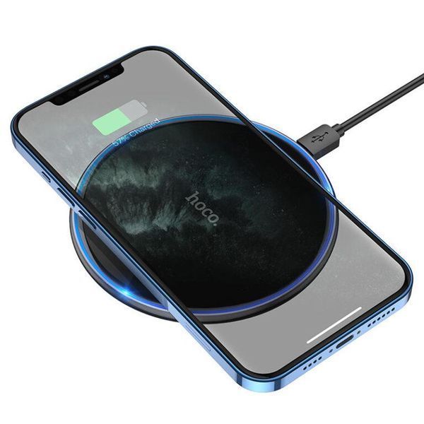 Бездротовий зарядний пристрій HOCO CW6 Pro Easy 15W charging wireless fast charger Black 6931474755032 фото