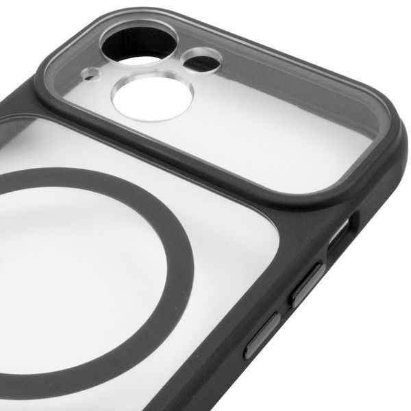 Чохол TPU+PC GETMAN Moon Clear with MagSafe для Apple iPhone 13 (6.1") Black 656-08441 фото