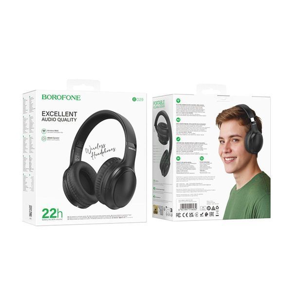 Беспроводные наушники BOROFONE BO29 Fascinador BT headphones Black 656-01591 фото