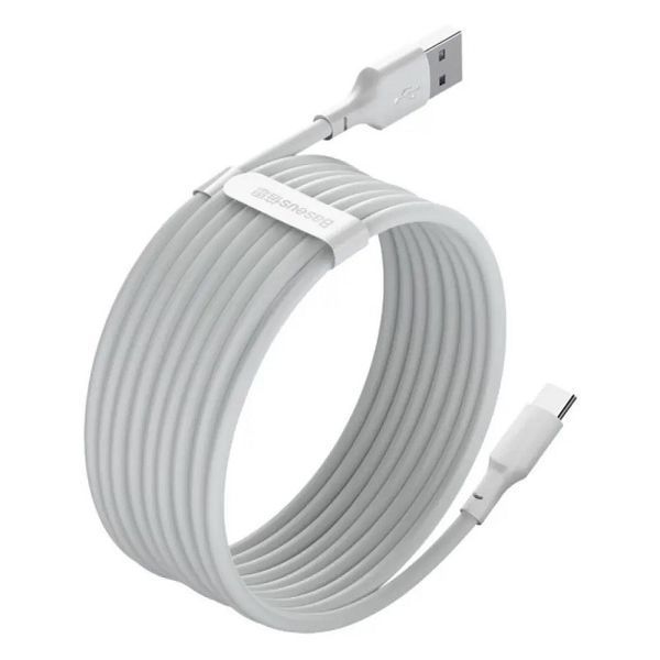 Кабель Baseus Simple Wisdom Data Cable Kit USB to Type-C 5A (2PCS/Set）1.5m White TZCATZJ-02 фото