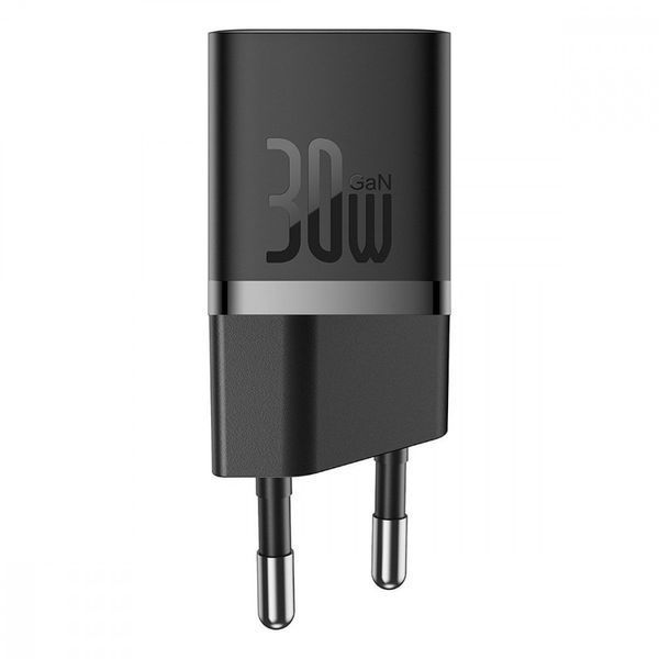 МЗП Baseus GaN5 Mini Fast Charger 30W ( Type-C ) + Кабель Type-C to Type-C 100W (1m) Black P10110902113-00 фото