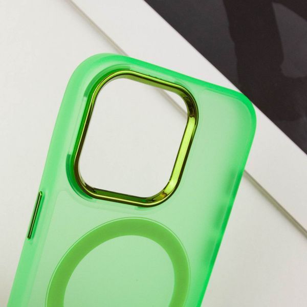 Чехол TPU+PC Lily with MagSafe для Apple iPhone 13 Pro (6.1") Neon Green 214-03624 фото