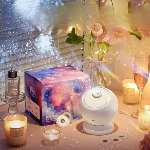 Проектор-ночник Meteor E25 with Bluetooth + 6 discs 2400 mAh White 656-03939 фото