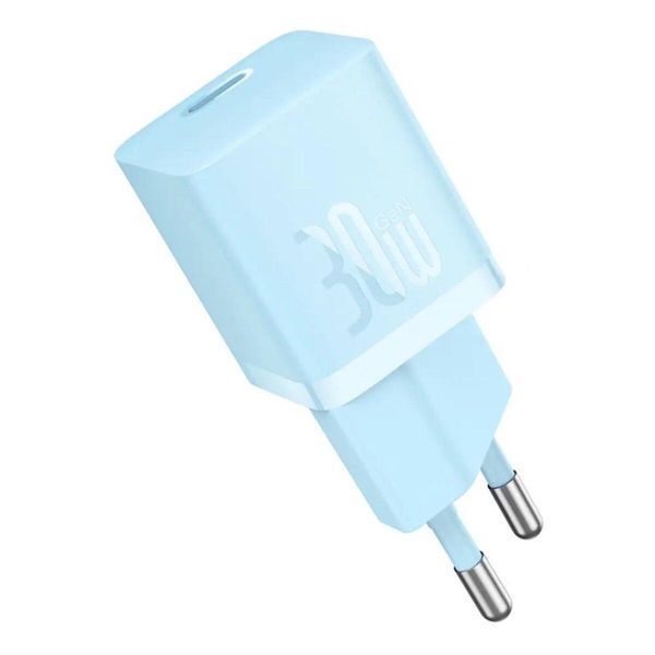 Мережевий зарядний пристрій Baseus GaN5 Fast Charger(mini) 1C 30W EU Blue 656-01302 фото