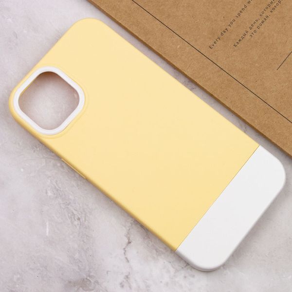Чехол TPU+PC Bichromatic для Apple iPhone 12 Pro Max (6.7") Creamy-yellow / White 555-03946 фото