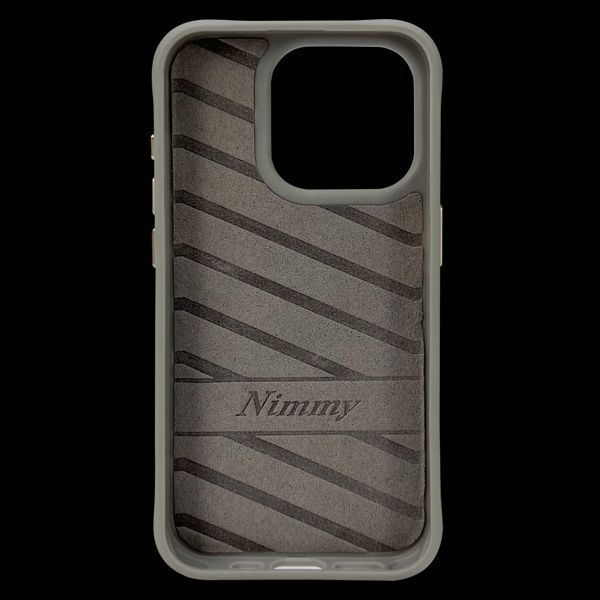 Чохол TPU+PC Nimmy 3D with Metal Buttons для iPhone 15 Cat Grey 656-02528 фото
