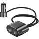 Автомобільний зарядний пристрій Baseus High Efficiency One to Two Cigarette Lighter Black 656-00273 фото 1