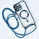 Чохол Crossbody Lanyard with Magsafe зі шнурком для iPhone 12 Light Blue 214-02604 фото 1
