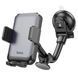 Автодержатель для телефона HOCO H27 Rock push-type car holder(center console) Black gray 6942007608923 фото 1