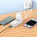 Мережевий подовжувач HOCO AC10A Barry PD65W GaN (2C2A with 1 socket) desktop charger White 656-03196 фото 5