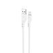 Кабель HOCO X97 Crystal color silicone charging data cable Micro white 6931474799838 фото 1