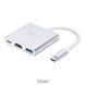 USB-хаб HOCO HB14 Easy use Type-C adapter(Type-C to USB3.0+HDMI+PD) Silver 6931474725790 фото 4