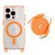 Чехол TPU+PC LanyardCase with MagSafe для iPhone 15 Pro Max Orange 214-03181 фото 1