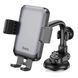 Автодержатель для телефона HOCO H27 Rock push-type car holder(center console) Black gray 6942007608923 фото 4