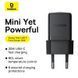 Сетевое зарядное устройство Baseus Palm Fast Charger 1C 20W EU Cluster Black P10111602113-00 фото 9