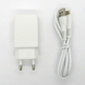 Сетевое зарядное устройство WUW T52 1USB 2.4A + кабель Type-C 1 м Белый 209-00105 фото 1