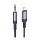 Аудиокабель BOROFONE BL24 iP to 3.5mm male, nylon braid, 1m, Metal Grey 6941991118975 фото 1