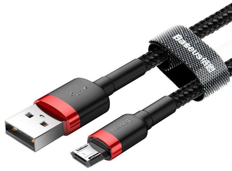 Кабель Baseus Cafule Cable USB For Micro 1.5A 2m Red+Black CAMKLF-C91 фото