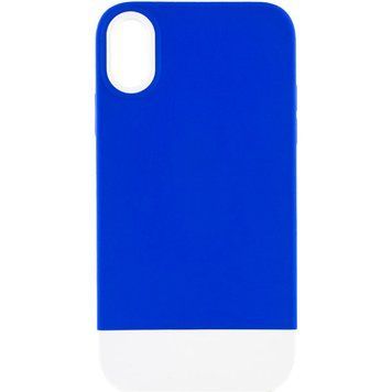 Чехол TPU+PC Bichromatic для Apple iPhone X / XS (5.8") Navy Blue / White 555-03897 фото