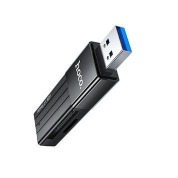USB-хаб HOCO HB20 Mindful 2-in-1card reader(USB3.0) Black 6931474735218 фото