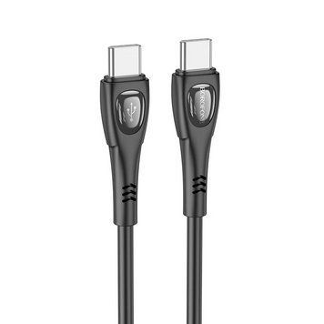 Кабель BOROFONE BX98 Type-C to Type-C Superior 60W charging data cable Black 6941991104497 фото